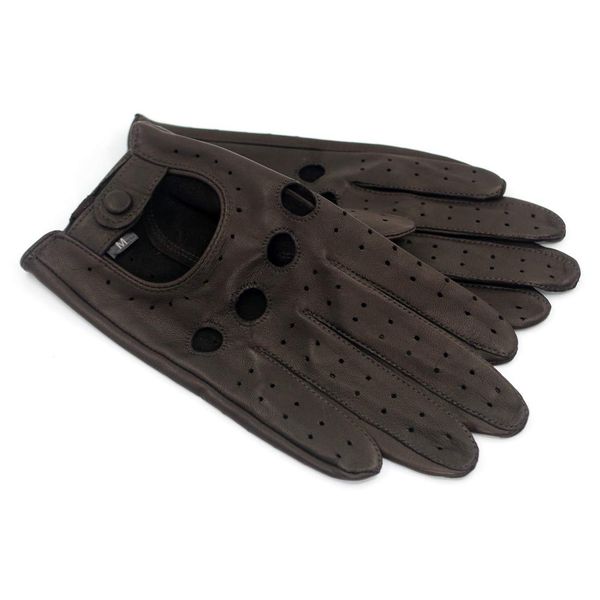 Harssidanzar Damen Lederhandschuhe Ungefüttert Upgrade, Braun, Size M