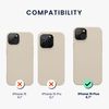 kwmobile Smartphone Case for iPhone 15 Plus Case - Shockproof Anti-Scratch Smooth - Silicone TPU Cream