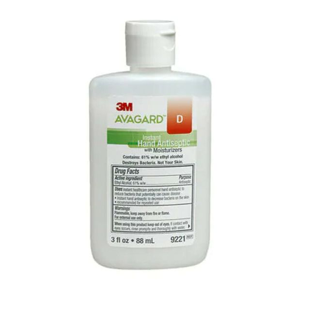 *1-Pack* 3M Avagard D Instant Hand Antiseptic 88 mL With Moisturizers 9221