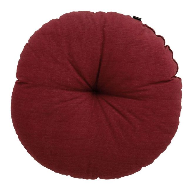 Fabrizm 1080zrd Cushion, Made in Japan, Round Cushion, M, Tsumugi, Enji, Diameter Approx. 19.7 x Thickness 3.1 inches (50 x 8 cm)