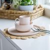 Everything Kitchens Modern Flat 11" Dinner Plates (Set of 4) | Soft Pink