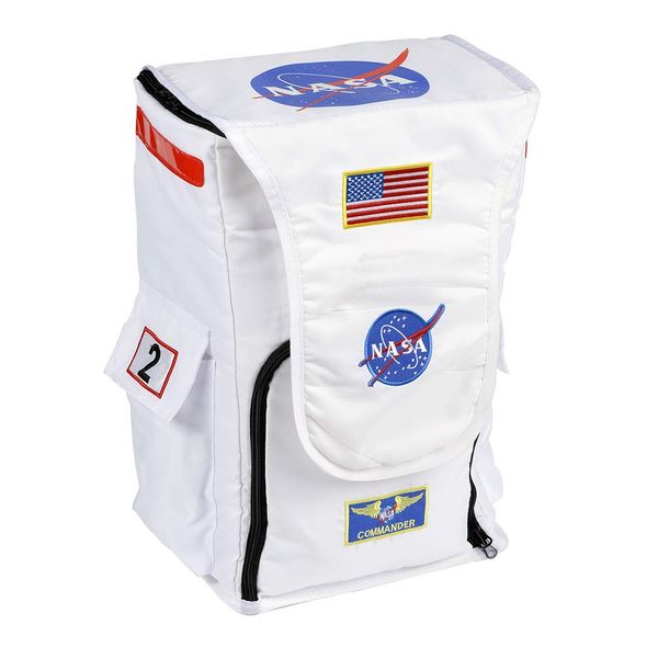 Aeromax Jr. Astronaut Backpack, White, with NASA patches