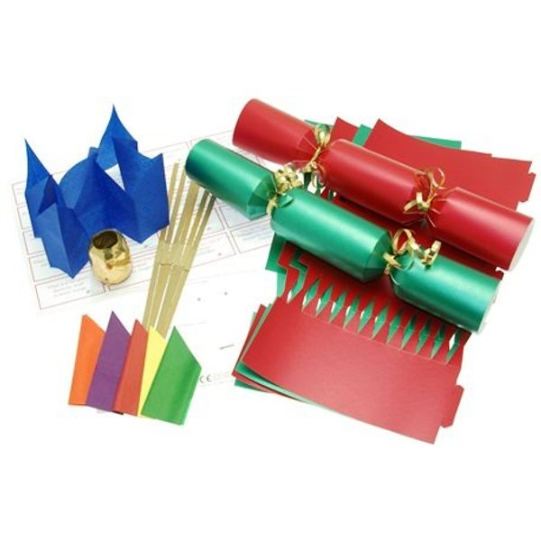 10 X Make your own 14" Red & Green Christmas cracker kit