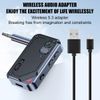 Wireless Bluetooth v5.3 Transmitter Receiver 2_in_1 Audio Adapter 3.5mm Aux Car