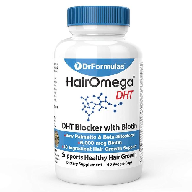 Hair Growth DrFormulas HairOmega DHT Blocker Supplement Pills Women 60 pack