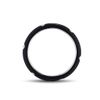 Santuzza 925 Sterling Silver Enamel Stackable Ring Cubic Zirconia Eternity Stacking Ring for Women (Black,8)