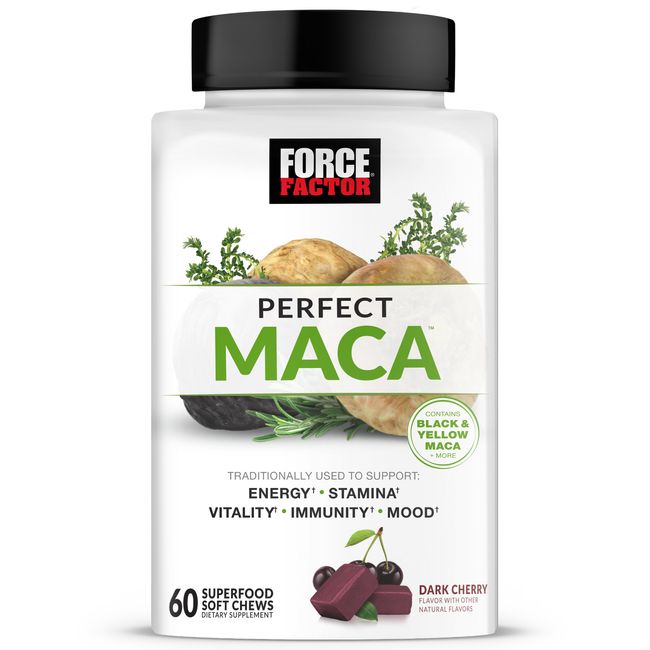 Force Factor Perfect Maca, Maca Root & DIM Supplement w/ Saffron to boost energy