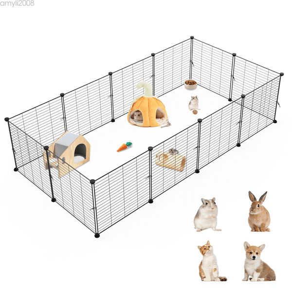 Small Animal Playpen, DIY Pet Pen Rabbit Cage Guinea Pig Cage, for Bunny, Ferret