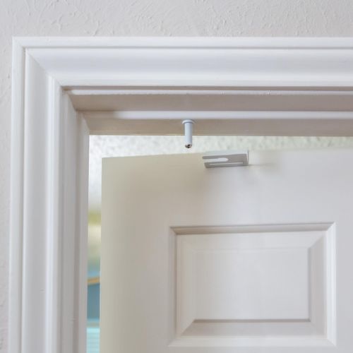4 Pack – GlideLok Child Safety Door Top Lock | Adults Can Operate from Either Side | Works on Interior & Exterior Doors | for Elderly Caregivers, Toddler Parents