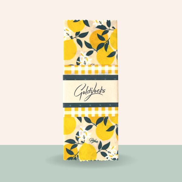 Beeswax Food Wraps: Amalfi Lemons Set of 3