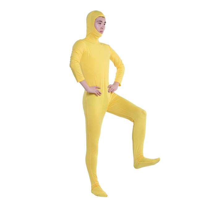 Open - Face Yellow Full Body Tights, yellow