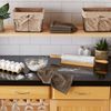 DII Basic Terry Collection Solid Windowpane Dishcloth Set, 12x12, Brown, 6 Piece