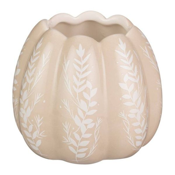 Ceramic Cream Pumpkin Foliage Candle 30 Hrs. Autumn Scented Candle Jar Home Gift