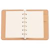 PATIKIL 6 Ring Binder Cover 2 Pack A7 Leather Notebook Binder Mini Refillable Loose Leaf Personal Planner with 100 Sheets (Orange)
