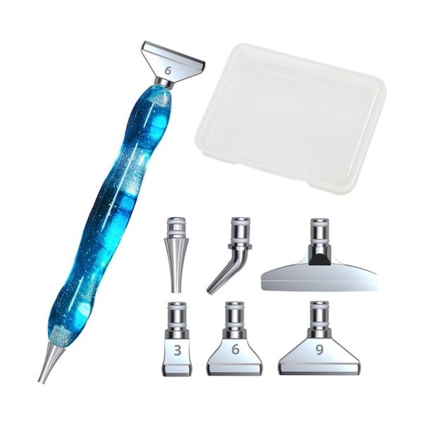 Mikankawa Diamond Art Paint Set Tool Diamond Pen Alloy Pen Head Fashion Tool (Starry Sky Indigo)..