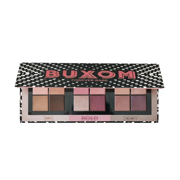 Buxom Forever Babe Eyeshadow Palette, 12 Eye Shadow Shades, High Pigment Eyeshadow Palette, Long-Lasting, Primer-Infused Eyeshadows, Blendable