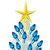 108 Replacement Blue Ceramic Christmas Tree Twist Light Bulbs, 3 Star Toppers