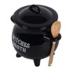 something different Witches Broth Cauldron Soup Bowl with Broom Spoon (9/18)
