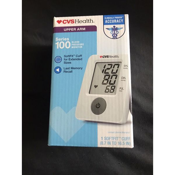 CVS Health Series 100 Upper Arm Blood Pressure Monitor Model# BP3NG1-1ACVS