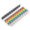 Digital Number Tube Wire Label Cable Marker Colorful Straps Coded Clip Plastic Cable 100PCS KCM-6MM 6square Microcomputer Device