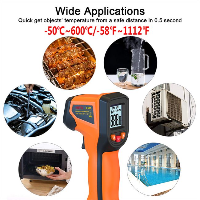 Infrared Thermometer, Non-Contact Digital Laser Temperature Gun