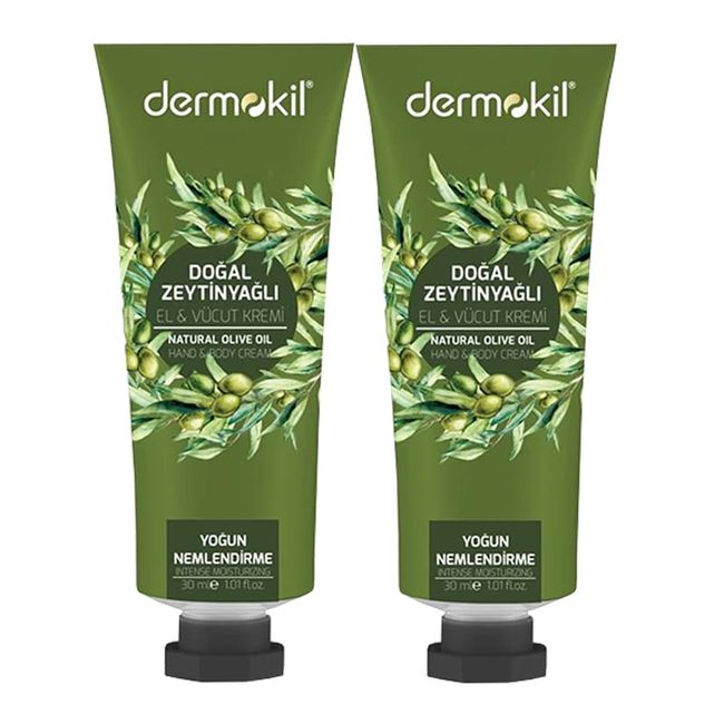 Dermokil Zeytinyağı El ve Vücut Kremi 30 ml x 2 Adet