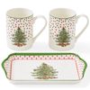 Pimpernel Christmas Tree Polka Dot Mug and Tray Set