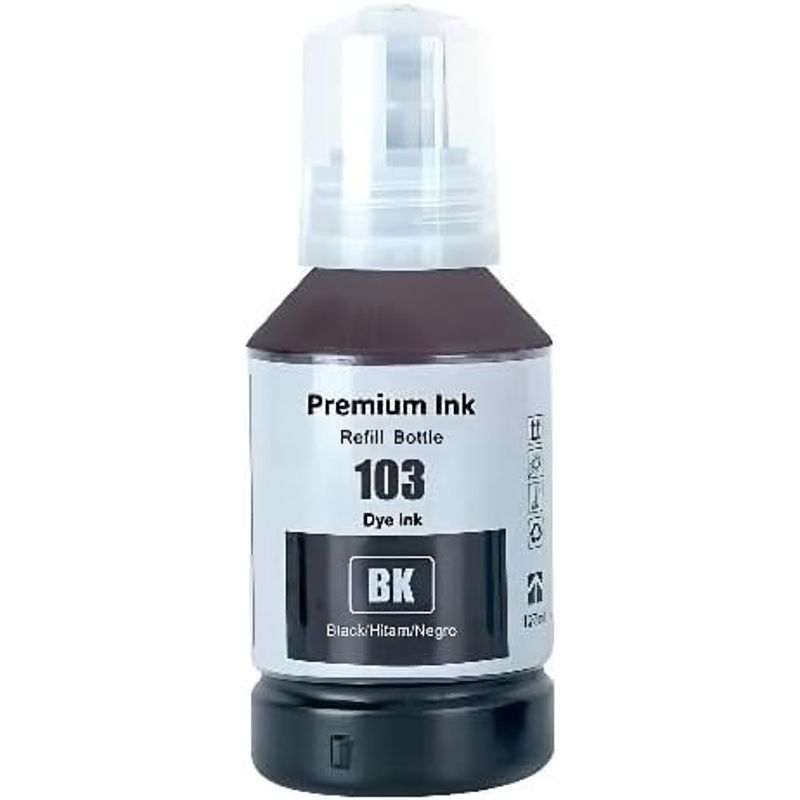 Ink 103 for for EcoTank 70ml/bottle Black for Eps*on L1110‎ L3110 L3111 ...