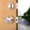 Exterior Front Entry Door Handle Lock Set Round Knob Keyed alike Single Deadbolt