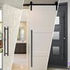 TOGU TG-6012 60 inches Solid Standoffs Heavy-Duty Commercial Grade-304 Stainless Steel Push Pull Door Handle/Barn Door Pull Handle/Glass Pulls, Matte Black Finish
