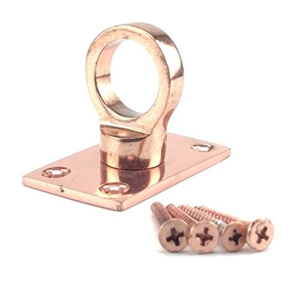 24mm Copper Bronze Decking Rope Eye Plate. Rope Post Fitting Rope End Fixing