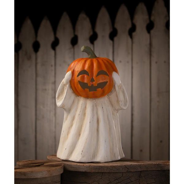 Bethany Lowe Designs Ghost Jack O'Lantern 13.25" TJ4305