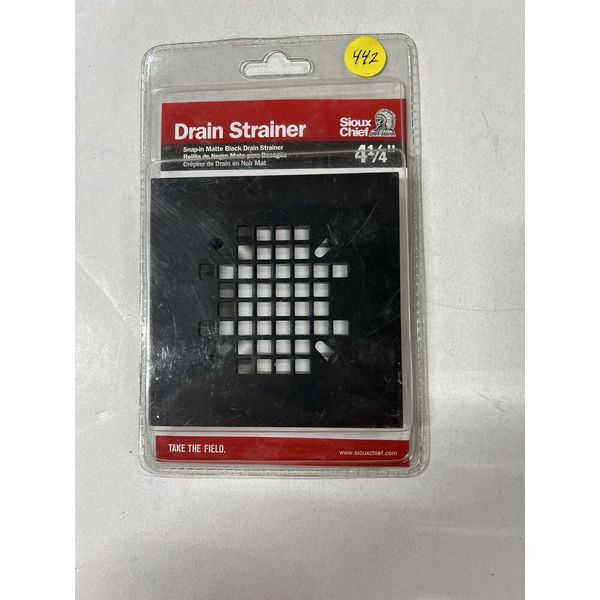 Sioux Chief 827-2SMQPK1 Snap-in Matte Black Drain Strainer 4-1/4”