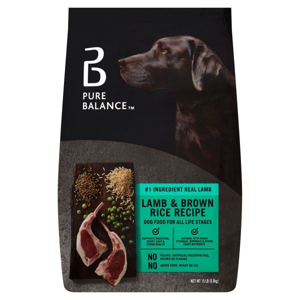 Pure Balance Lamb & Brown Rice Recipe Dry Dog Food 15 Lbs Pet Dry Dog Food USA