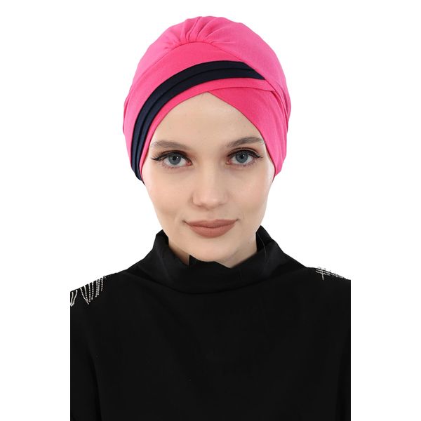 Aisha's Design Pre-tied Instant Turban Head Wraps for Women, 95% Cotton Chemo Headwear, Hijab Scarf 2-Color