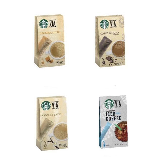 VIA™ Flavored Coffee/Starbucks/Caramel/Vanilla/Latte/Iced 4/5s 