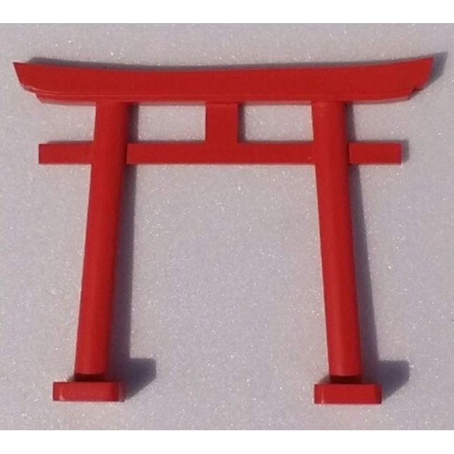 Moa Feteli Japanese Hinoki, Torii for Shinto Shelf, Shofuku Torii Gate, Handmade for Shinto Shelves, Shinsen, Cypress, Torii Gate, Small, Vermilion Painted