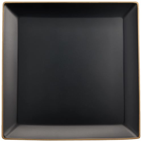 Miyamoto Sangyo Edge Line Square Plate BK Size: Approx. D26 W26 H2.2 134803