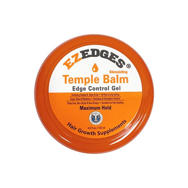 EZEDGES Stimulating Temple Balm Edge Control Gel, 4.5oz Jar