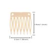 50 Plastic Wig Combs - 7-Teeth Hair Clips for Wig Making and Accessorizing (Blonde)
