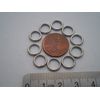250 PCS. STAINLESS STEEL WELDED SOLID RING 6.5MM. I.D. 200 LBS. TEST.