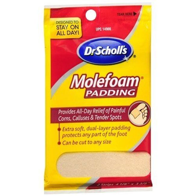 Dr. Scholl's Molefoam Padding Extra Soft Dual Layer Callus & Corn 2ct Pack of 2