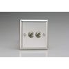 Varilight XCT2 Toggle Switches 2 Gang Mirror Chrome,91x91x36mm