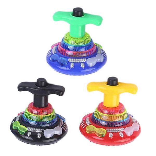 Light Up Spinning Tops for Kids, Magic Flashing Music Gyro Spinning Top Gyroscope LED Shining Toys Kids Toys (3Pcs)