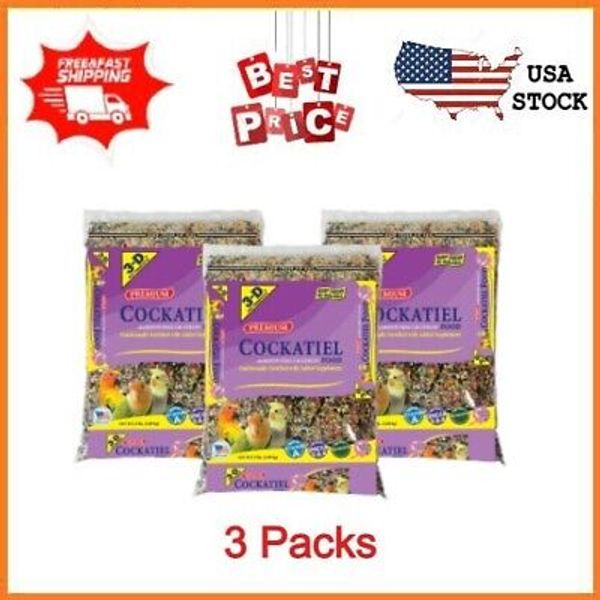 3-D Pet Products Premium Cockatiel Mix Bird Food Seeds, with Probiotics