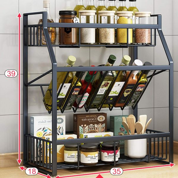 XINXIKEJI Spice Rack, Condiment Storage Rack, Kitchen Rack, Sink Side Rack, Multifunctional Kitchen Storage Rack, Condiment Stocker, Kitchen Desktop, Condiment Storage, Kitchen Storage Rack, Condiment
