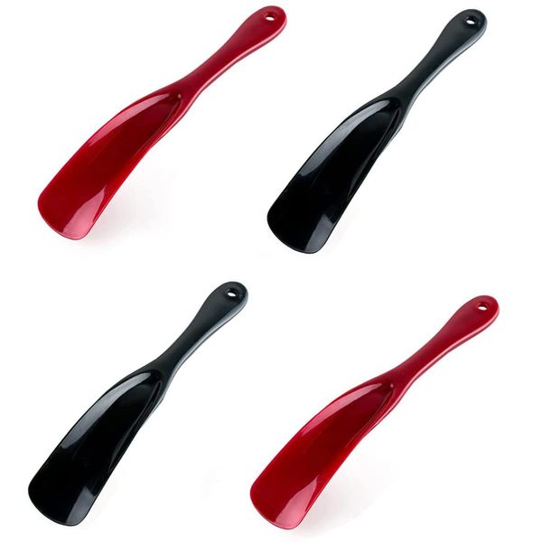 Shoe Horn Plastic Shoe Horn Finest Shoe Horn Boot Horn Comfortable Shoe Spoon Small Lazy Shoe Helper for Men Women Kids and Seniors Elderly Trainers Boots - 4 PCS