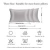 Silk Pillowcase 2 Pack 100% Mulberry Hypoallergenic King Size Grey