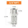 GASHER 10PCS 3/4-Inch Male Industrial Coupler,1/4 Basic Flow Quick Connect Air Coupler