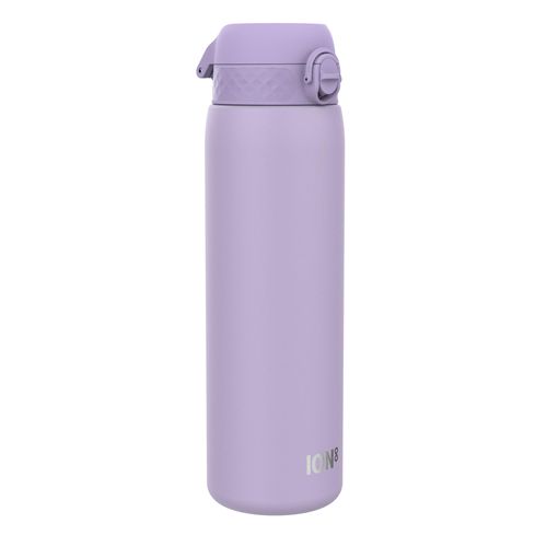 Ion8 Vacuum Insulated Stainless Steel 1 Litre Water Bottle, 920 ml/31 oz, Leak Proof, Easy to Open, Secure Lock, Dishwasher Safe, Carry Handle, Metal Water Bottle, Ideal for Sports and Yoga, Purple